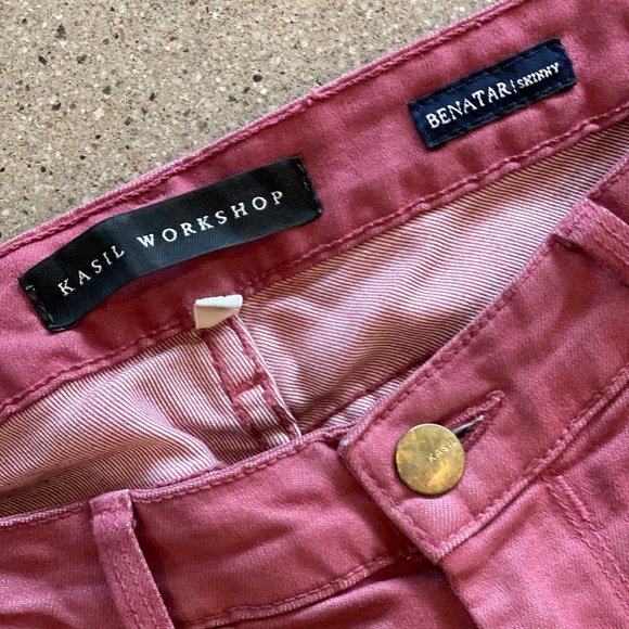 Like New Kasil Workshop Benatar Skinny Designer Jeans Pink - Picture 1 of 4